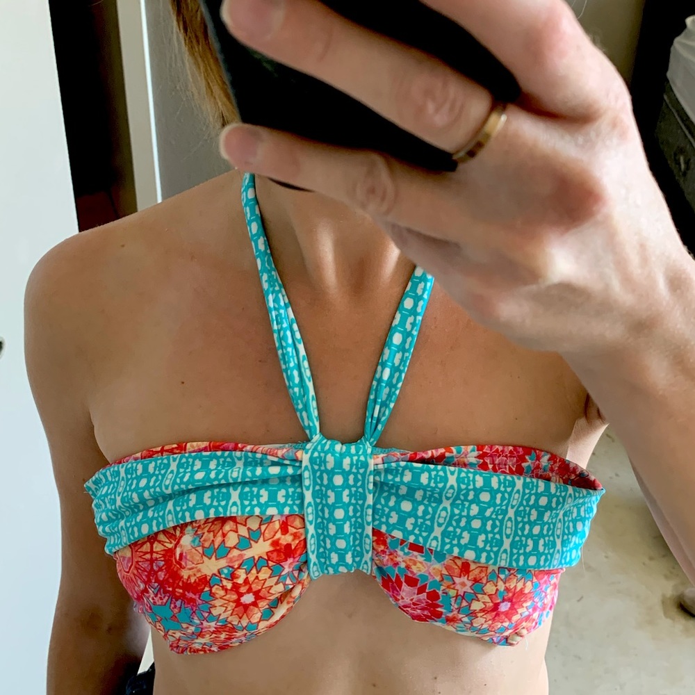 Printed Halter, Tie Bikini Top